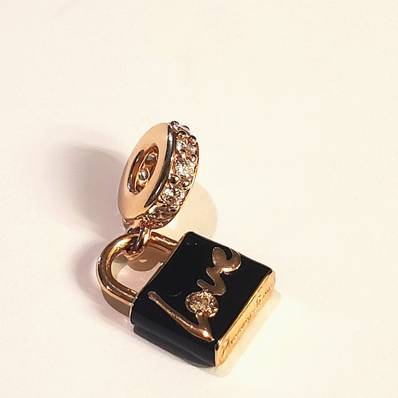 Authentic NEW Pandora Padlock Dangle Charm 14RGP Enamel CZ - Picture 8 of 8